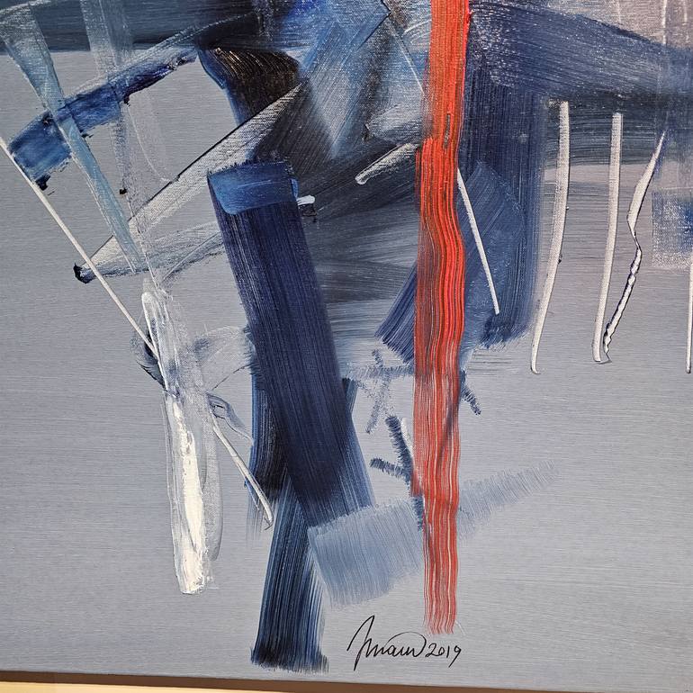 Original Abstract Expressionism Abstract Painting by Nikolai Taidakov