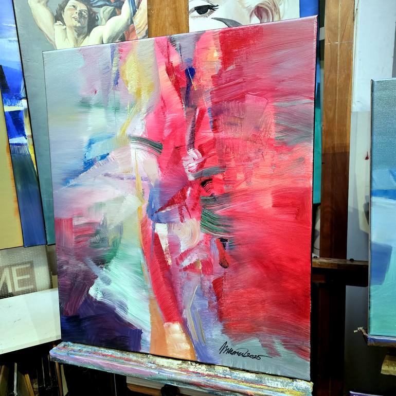 Original Abstract Expressionism Abstract Painting by Nikolai Taidakov
