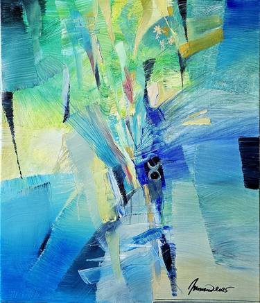 Original Abstract Expressionism Abstract Painting by Nikolai Taidakov