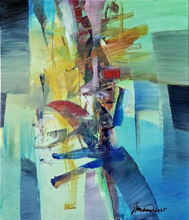 Original Abstract Expressionism Abstract Painting by Nikolai Taidakov