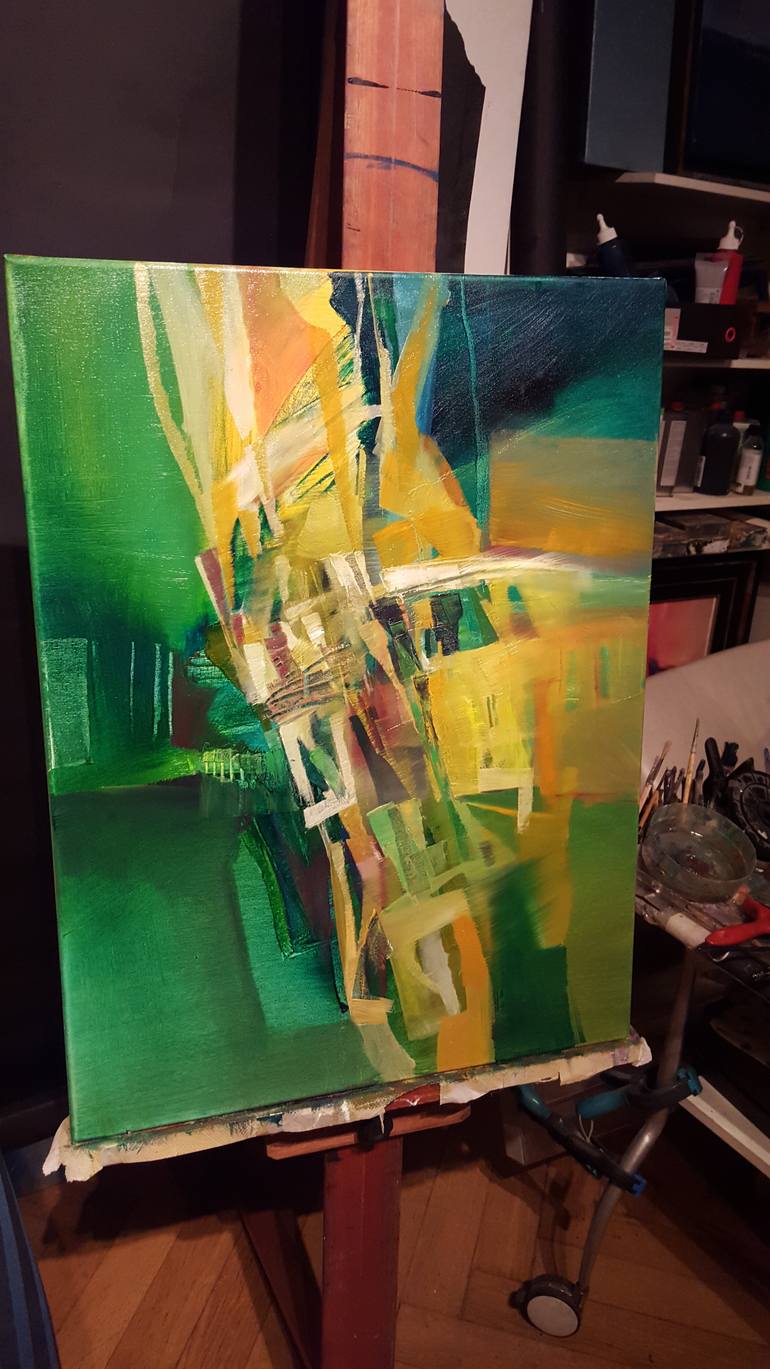 Original Expressionism Abstract Painting by Nikolai Taidakov