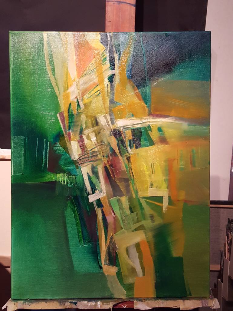 Original Expressionism Abstract Painting by Nikolai Taidakov