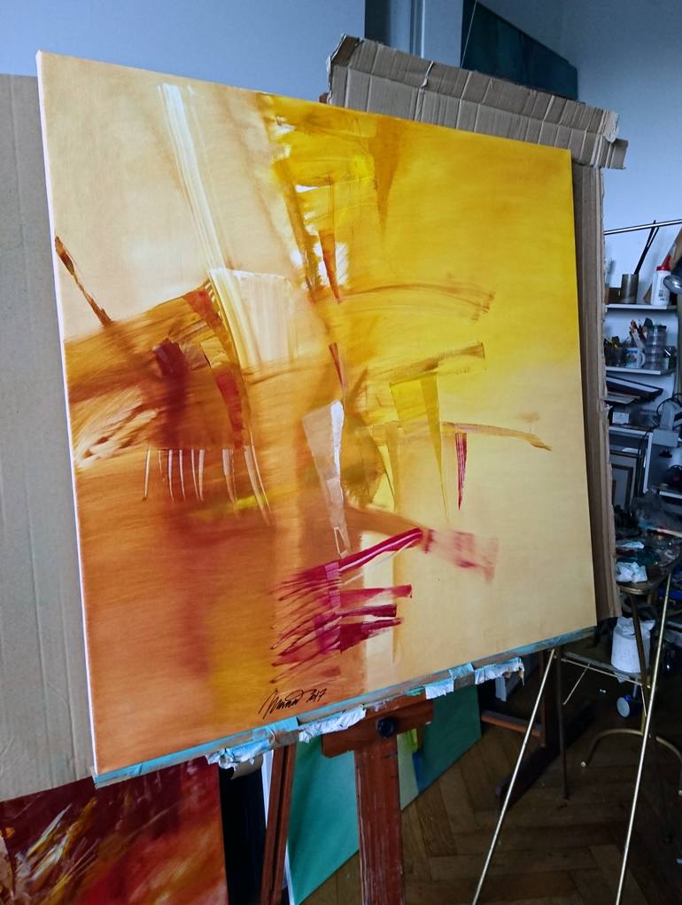 Original Abstract Expressionism Abstract Painting by Nikolai Taidakov