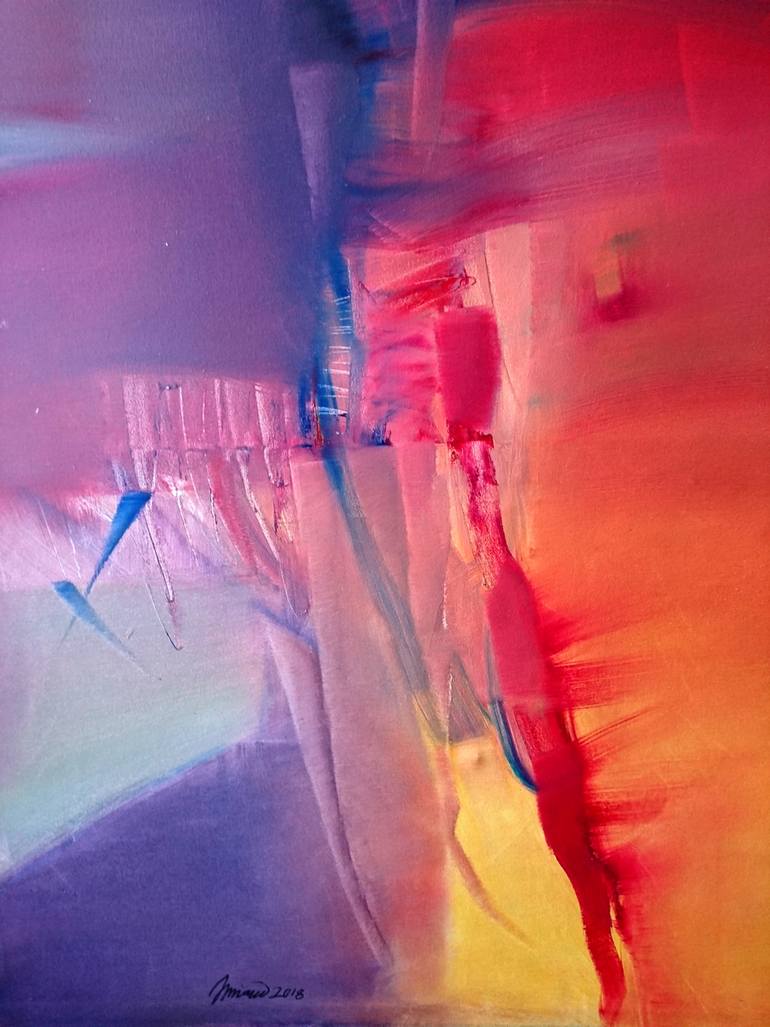 Original Abstract Expressionism Abstract Painting by Nikolai Taidakov