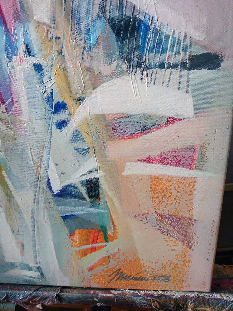 Original Abstract Expressionism Abstract Painting by Nikolai Taidakov