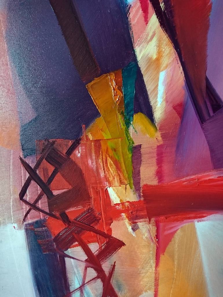 Original Abstract Expressionism Abstract Painting by Nikolai Taidakov