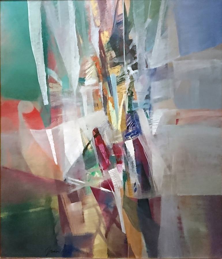 Original Abstract Expressionism Abstract Painting by Nikolai Taidakov