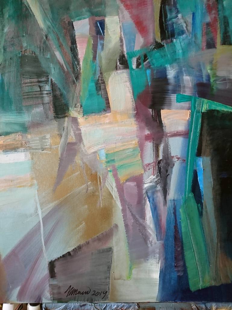 Original Abstract Expressionism Abstract Painting by Nikolai Taidakov