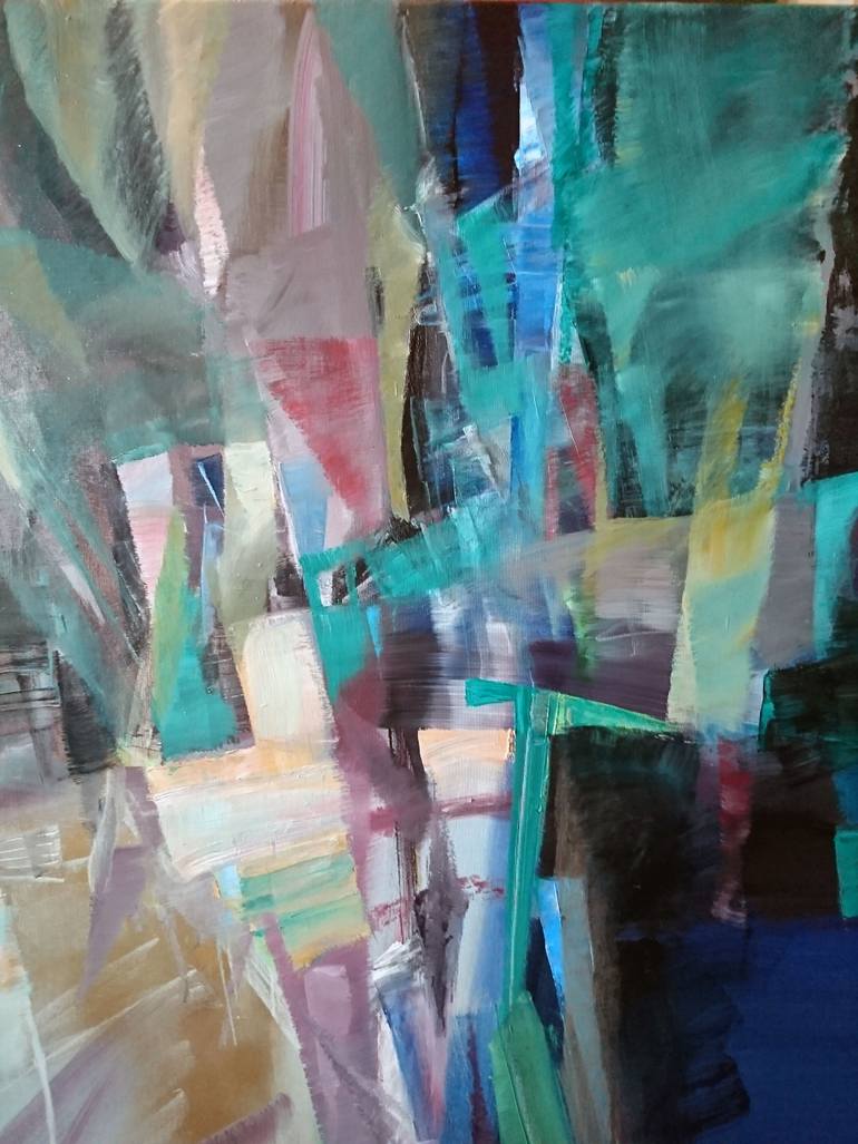 Original Abstract Expressionism Abstract Painting by Nikolai Taidakov