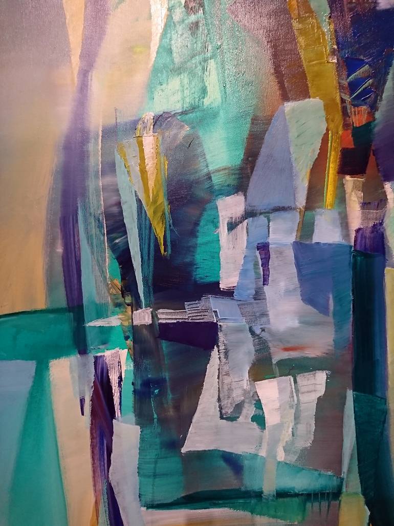 Original Abstract Expressionism Abstract Painting by Nikolai Taidakov