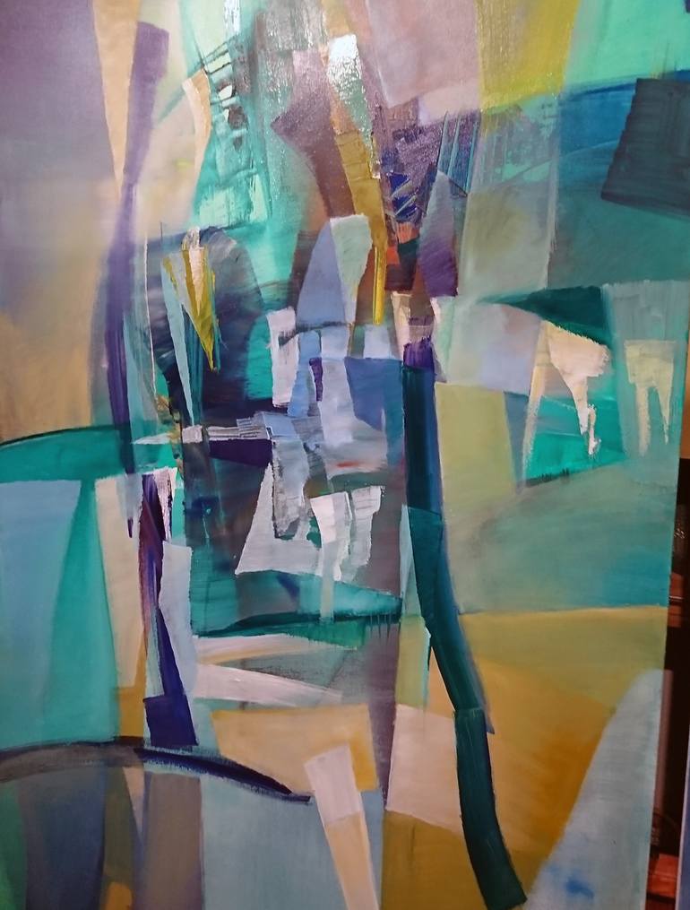 Original Abstract Expressionism Abstract Painting by Nikolai Taidakov
