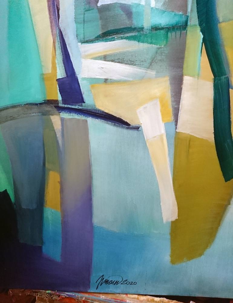 Original Abstract Expressionism Abstract Painting by Nikolai Taidakov