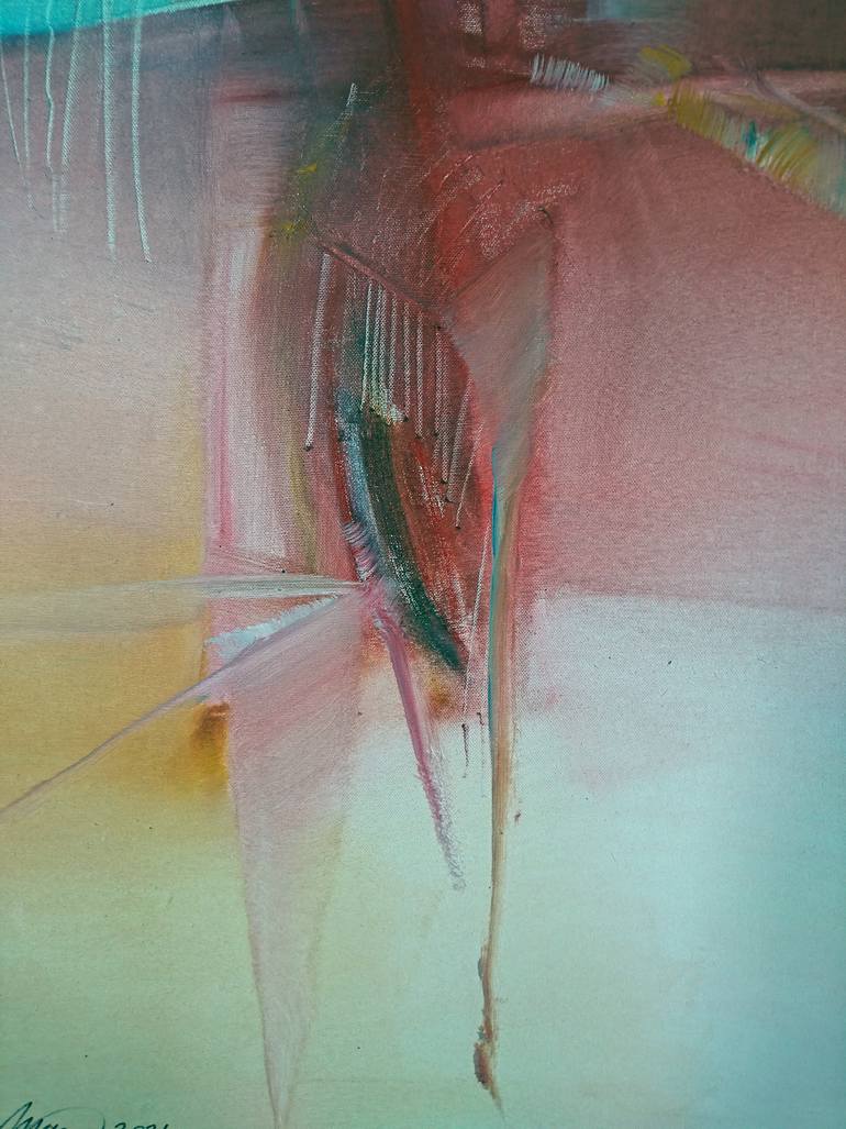 Original Abstract Expressionism Abstract Painting by Nikolai Taidakov