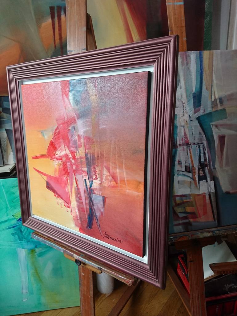 Original Abstract Expressionism Abstract Painting by Nikolai Taidakov