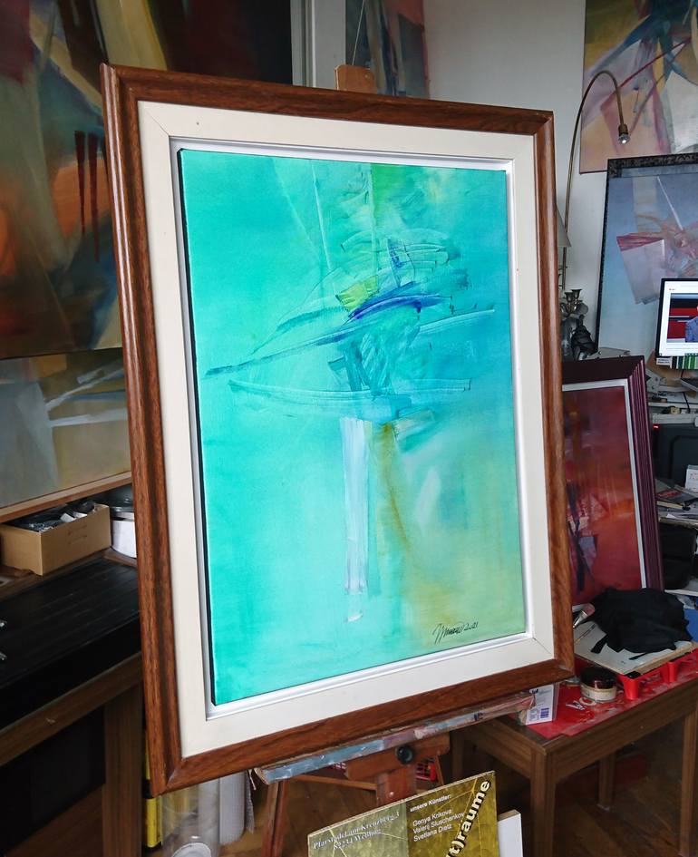 Original Abstract Expressionism Abstract Painting by Nikolai Taidakov