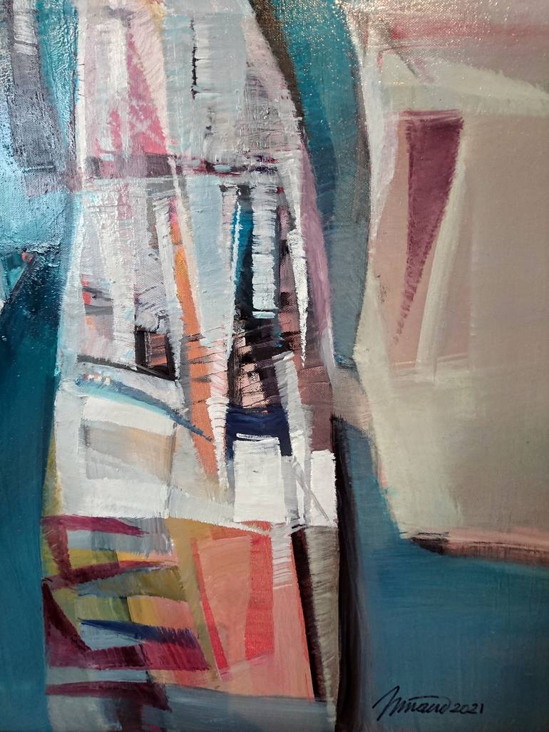 Original Abstract Expressionism Abstract Painting by Nikolai Taidakov