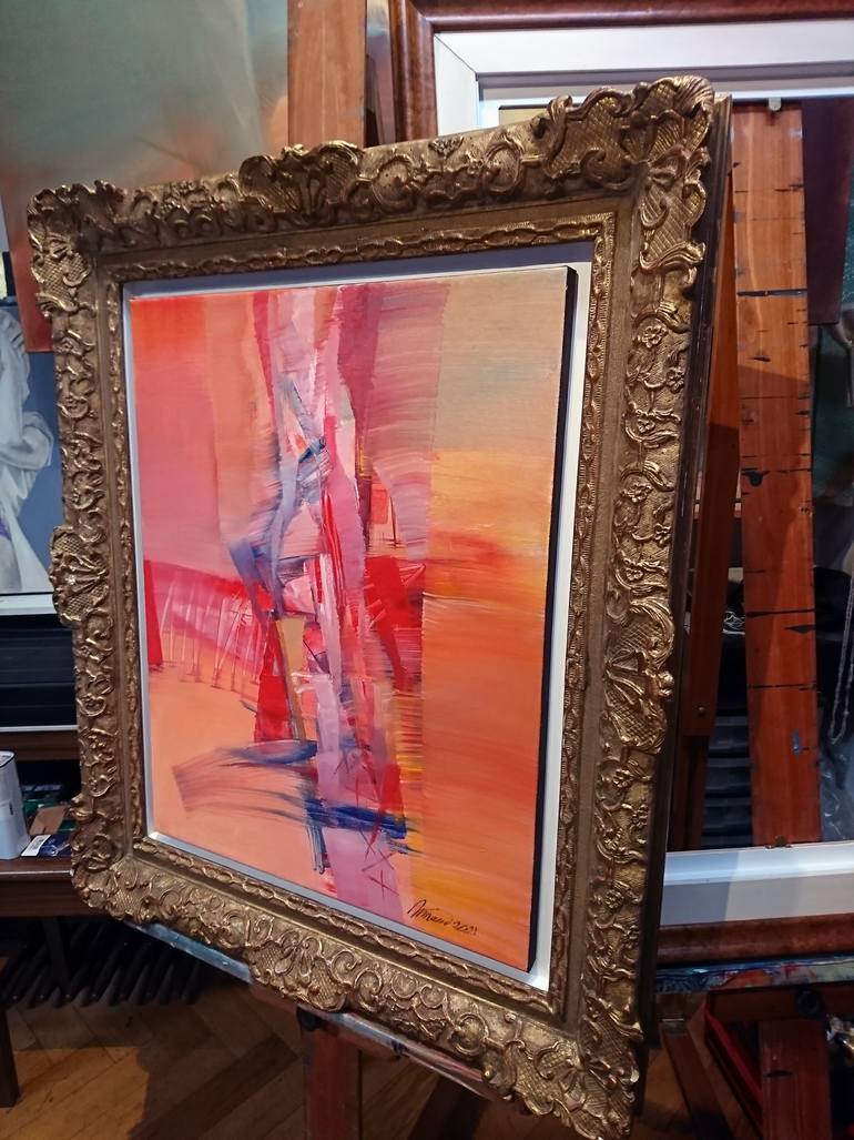 Original Abstract Expressionism Abstract Painting by Nikolai Taidakov