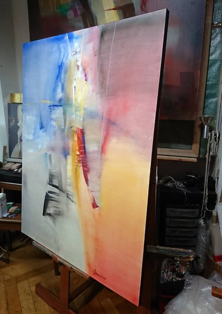 Original Abstract Expressionism Abstract Painting by Nikolai Taidakov