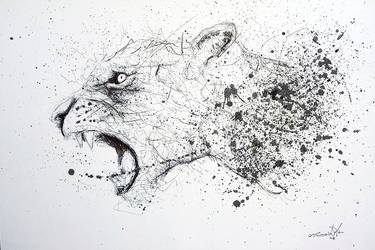 Original Abstract Expressionism Animal Drawings by Maurizio Puglisi