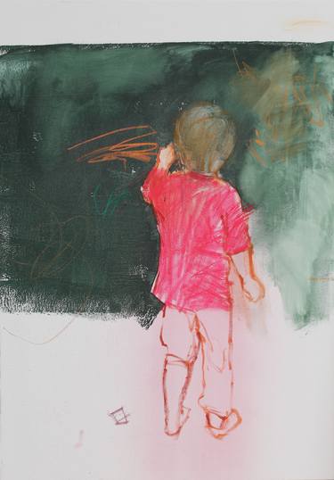 Original Figurative Kids Paintings by Anita Bakos