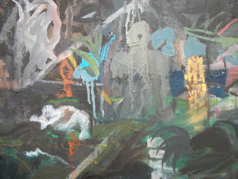 Original Abstract Expressionism People Painting by Rafail Kokkinos