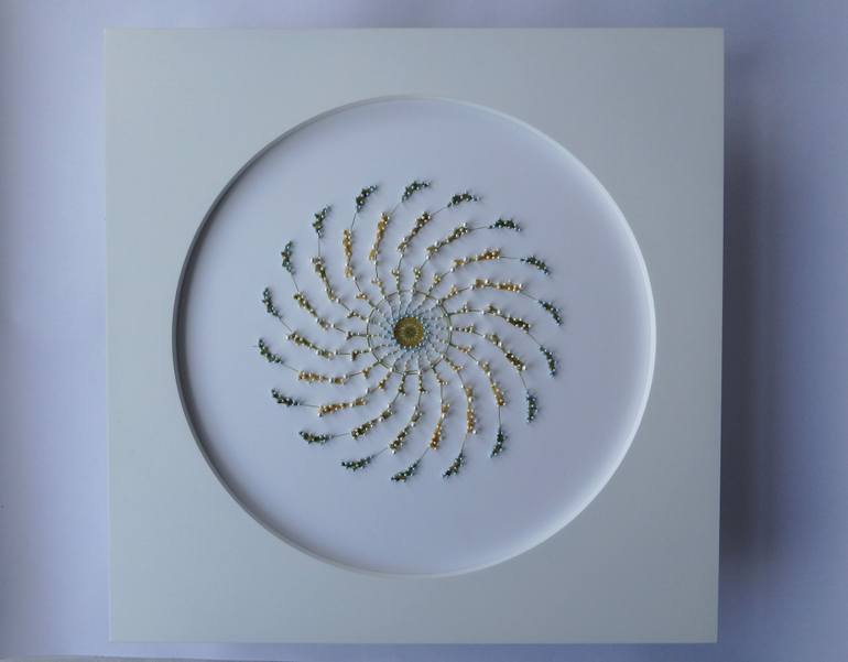 Original Abstract Patterns Sculpture by Gundega Strautmane