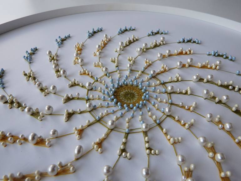 Original Abstract Patterns Sculpture by Gundega Strautmane