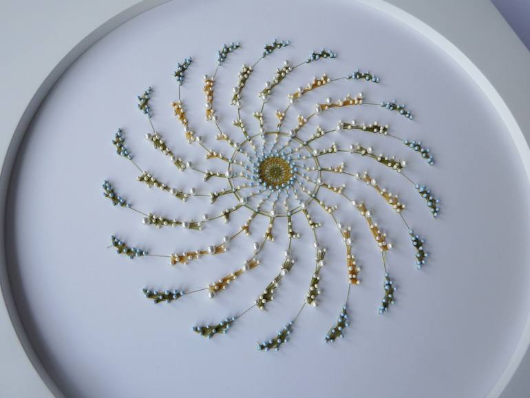 Original Abstract Patterns Sculpture by Gundega Strautmane