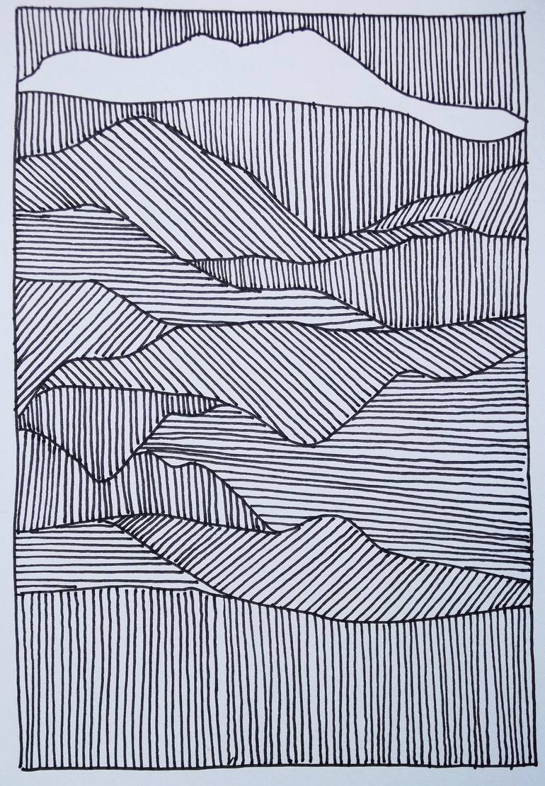 Visionary Landscape #1 Drawing by K Muscutt | Saatchi Art