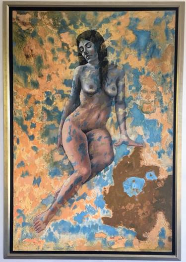 Original Surrealism Nude Painting by Manuel r surrealist