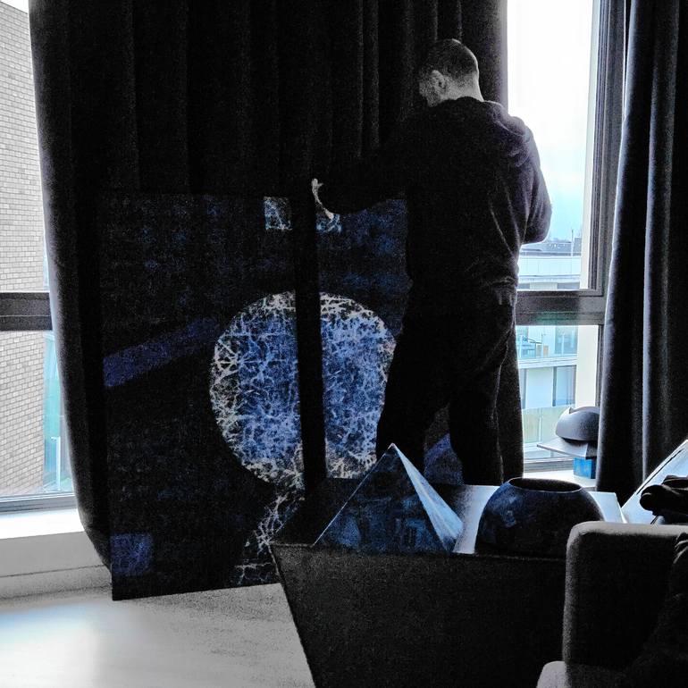 Original Cubism Abstract Mixed Media by Valentin Bakardjiev