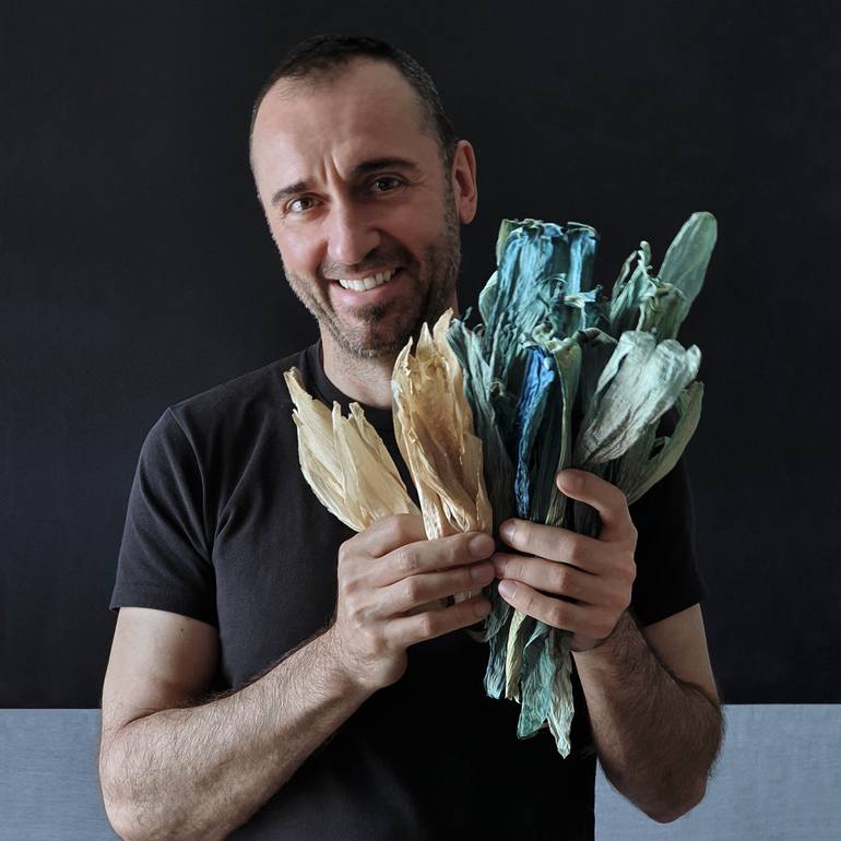 Original Abstract Expressionism Nature Mixed Media by Valentin Bakardjiev