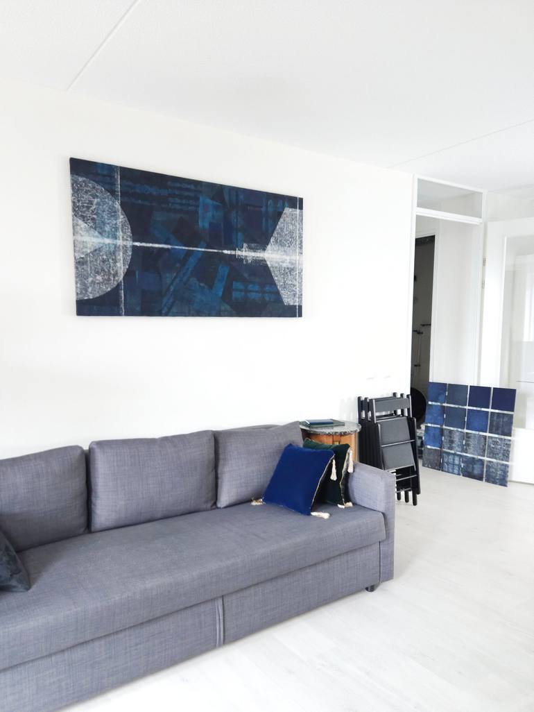 Original Art Nouveau Outer Space Mixed Media by Valentin Bakardjiev