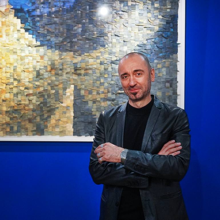 Original Abstract Expressionism Nature Mixed Media by Valentin Bakardjiev