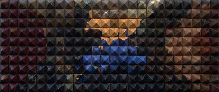 Original Abstract Expressionism Geometric Installation by Valentin Bakardjiev