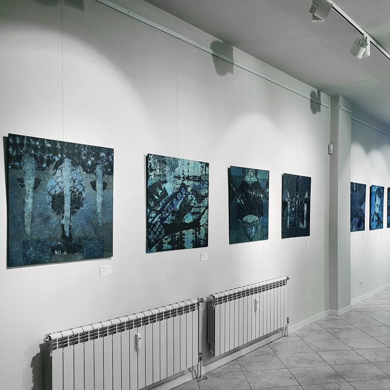 Original Abstract Expressionism Abstract Collage by Valentin Bakardjiev