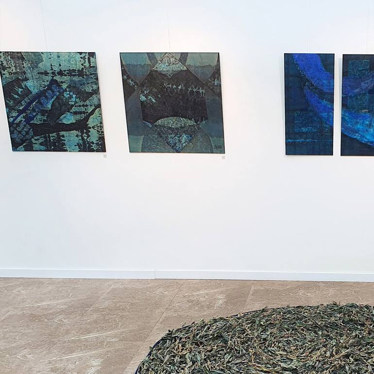 Original Abstract Expressionism Abstract Collage by Valentin Bakardjiev