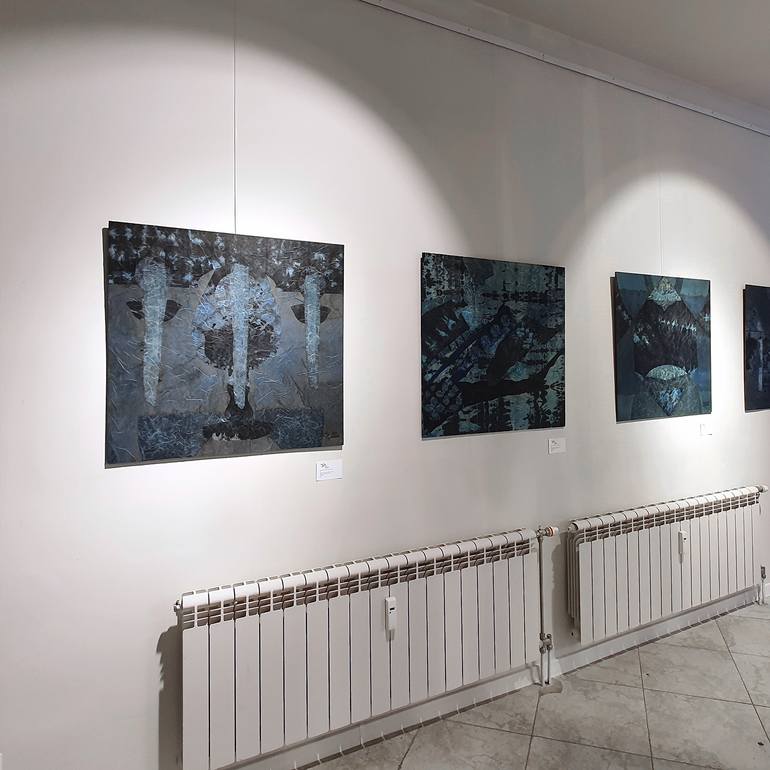 Original Art Deco Abstract Collage by Valentin Bakardjiev