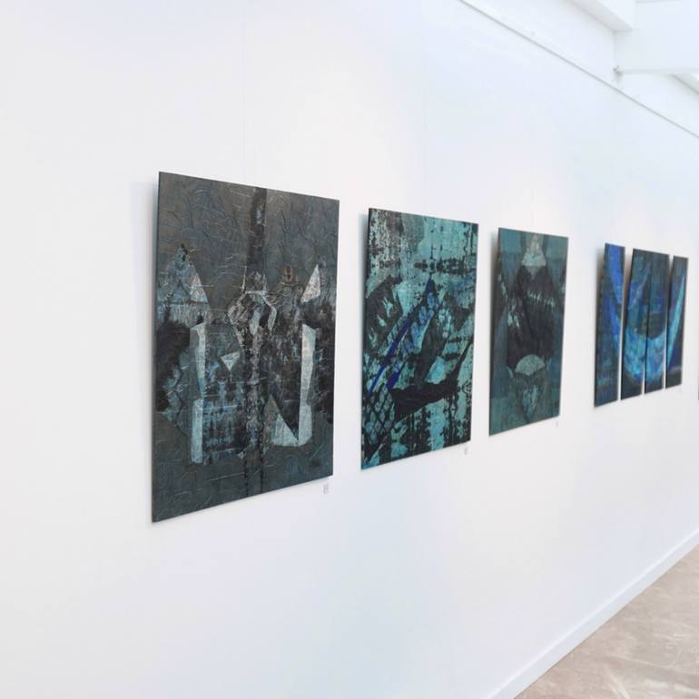 Original Art Deco Abstract Collage by Valentin Bakardjiev