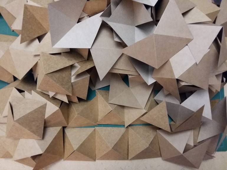 Original Abstract Expressionism Geometric Installation by Valentin Bakardjiev