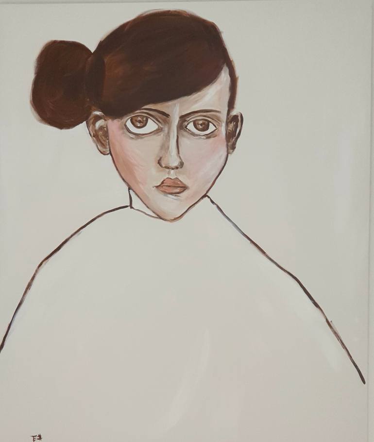 Original Expressionism People Painting by Saori Ishii