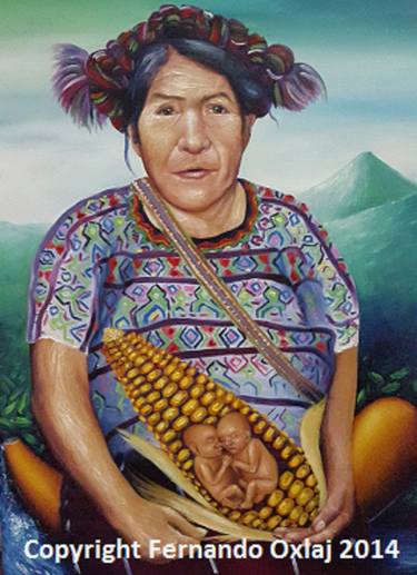 Original Folk World Culture Paintings by Arnulfo Oxlaj