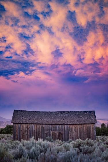 Purple Sky Over Barn thumb