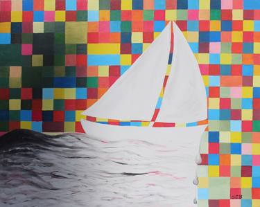 Original Abstract Boat Paintings by Sonja Bürger