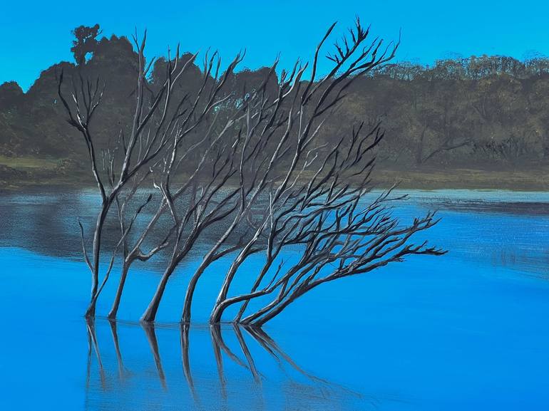 Original Expressionism Water Painting by Linda McFetridge