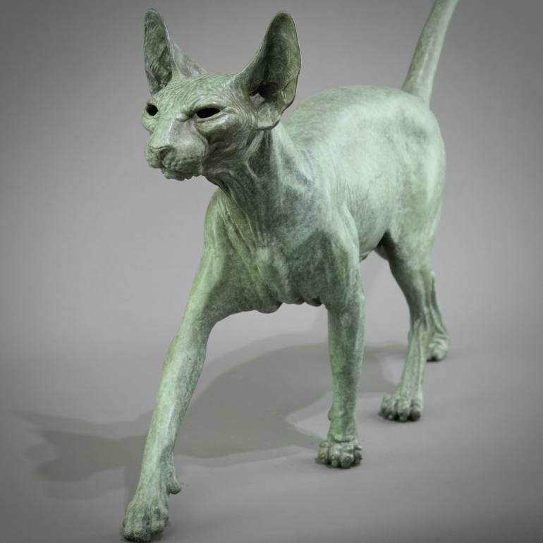 Original Figurative Cats Sculpture by Andrzej Szymczyk