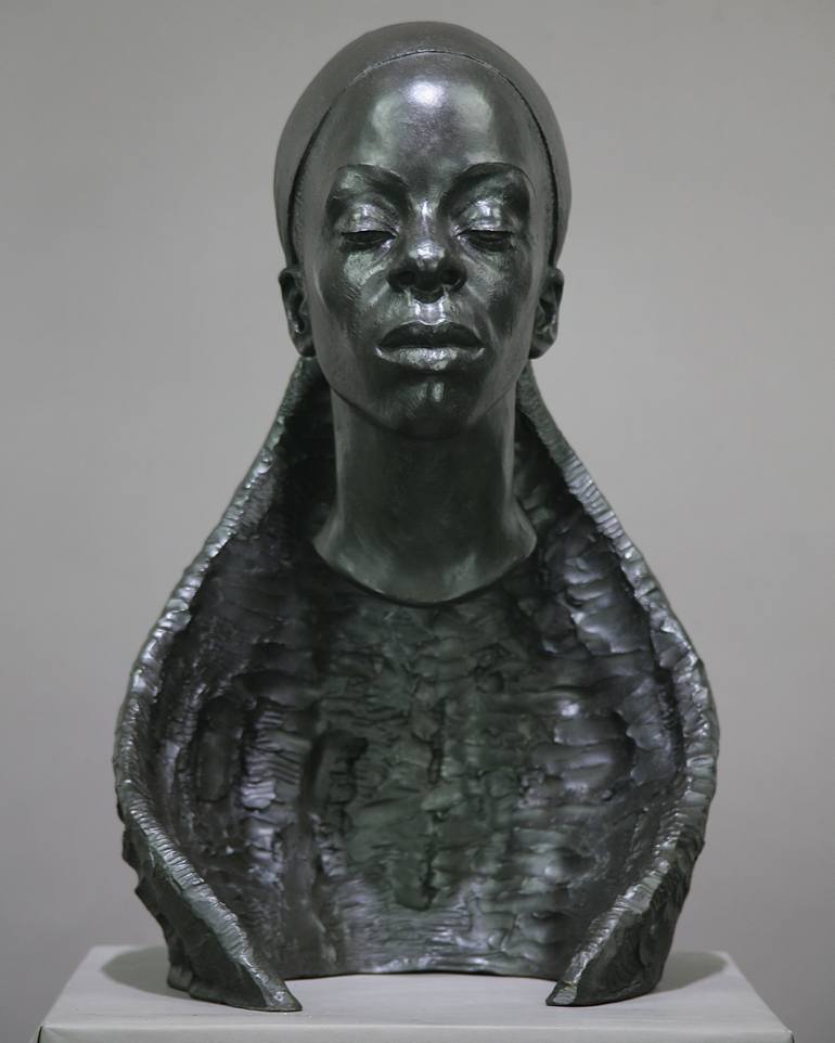 Original Contemporary Portrait Sculpture by Andrzej Szymczyk