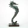 Seahorse also known as "Hippocampus"- name comes from Ancient Greek hippos - meaning horse and kampos meaning a sea monster. Having a head and neck suggestive of a horse, seahorses also feature segmented bony armour, an upright posture and a curled prehensile tail.
measurements given without the base (h:+1cm)