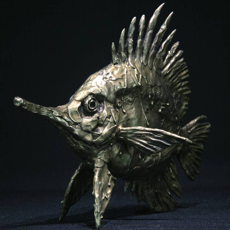 Original Fine Art Fish Sculpture by Andrzej Szymczyk