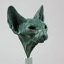 Sphinx Cat Head, part of Sphinx Cat Cycle, 2015, Bronze, H:15cm, W:13cm, L:10cm (H for on wall hanging piece - without leg base), limited edition of 15,
Feel free to ask questions and see more images of this work on my website andrewsculpture.com. You can also see behind the scenes of making and connect with me on instagram: @andrewsculpture